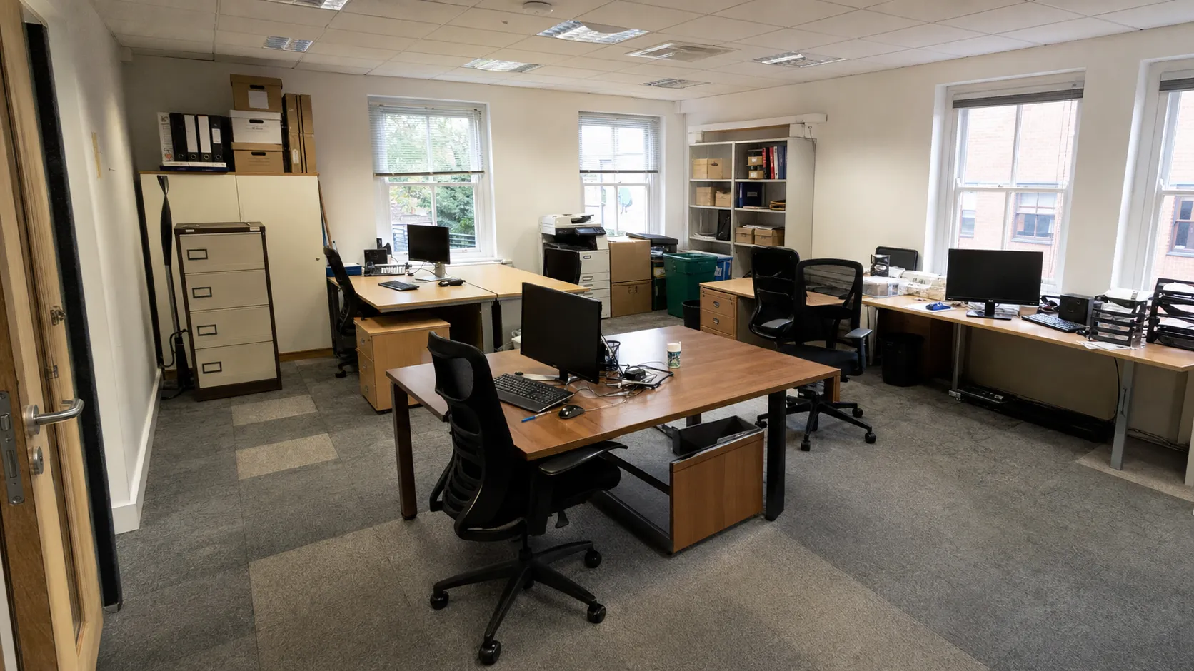Commercial premises before and after Oxload clearance — before